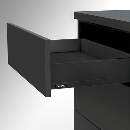 SAMET Flowbox M fioka H=88/18mm Soft close ANTRACIT 500mm